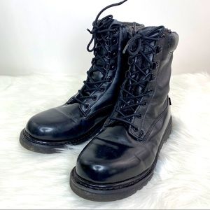 Rocky Outdoor Gear black Leather Combat Boots